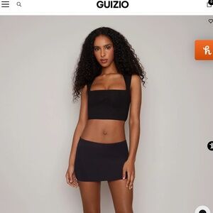 Danielle Guizio black micro mini skirt